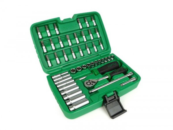 Ratchet Set Toptul 1/4" 4mm13mm + Bits  46 Pcs