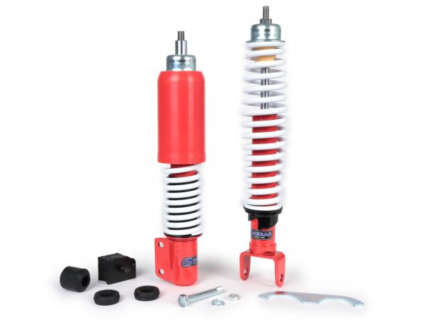 Shock Absorber Set Front+rear Sebac Style Red/white
