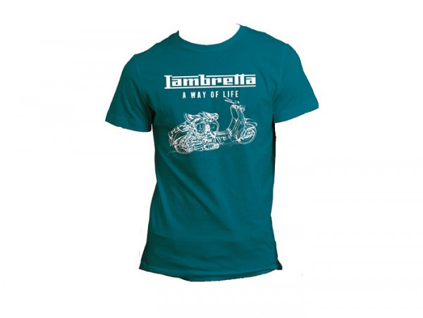 T-Shirt -LAMBRETTA - A way of life- Herren - blauww - S