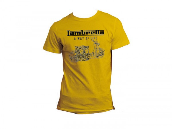 T-Shirt -LAMBRETTA - A way of life- Herren - geel - L