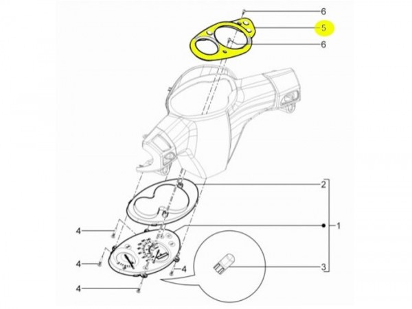 Tachoblende Piaggio (piaggio)