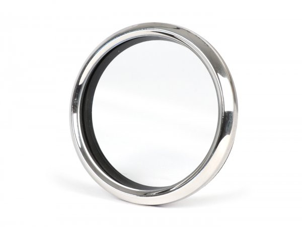 Speedo Glas Set Oem Quality Vespa Ø=85mm  Px Alt (till 1984)  Chromed Speedometer Ring