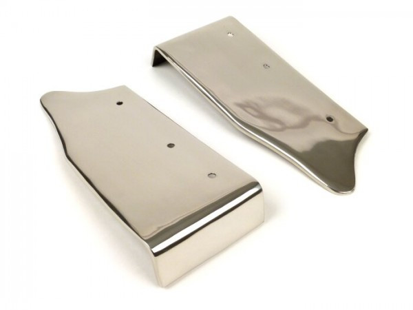Foot Board Set Rear Lambretta Cutoff/curved  Stainless Steel