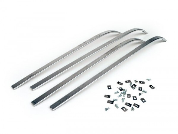 Footboard Stripes Set Lambretta J50 Deluxe  Alloy