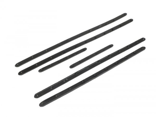 Footboard Stripes Set Mauro Pascoli, Width=20mm  Rubber (with Cast In Hollow Rivets)