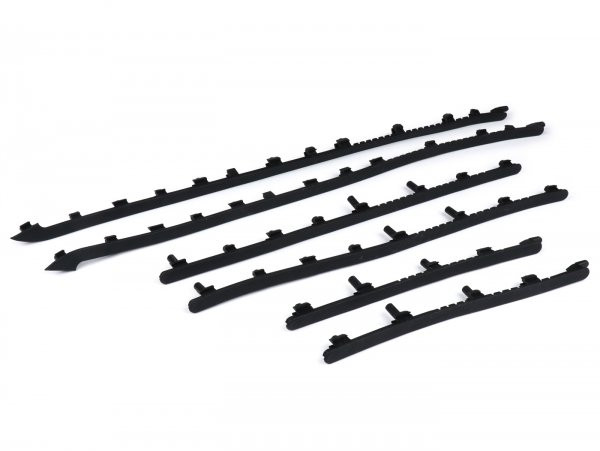 Footboard Strip Set, Black Piaggio