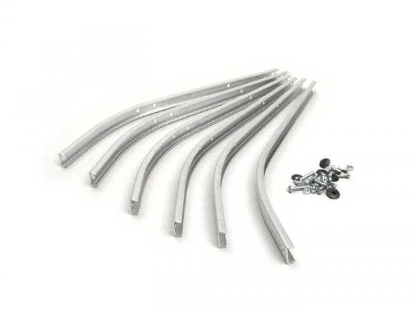 Front Footboard Strip Set Lambretta  Alloy