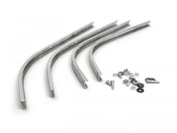 Front Footboard Strip Set Lambretta  Alloy