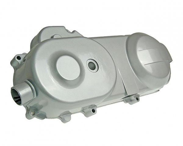 Crankcase Cover For 10" Wheel, 669mm Drive Belt  Silver 101 Octane For Gy6 50cc