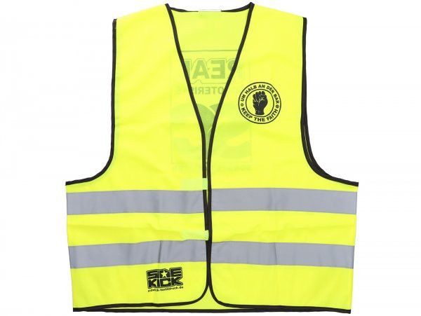 Reflective Safety Waistcoat Real Scooterist Um Halb An Der Bar