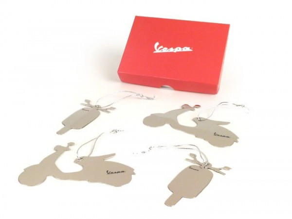 Christmas Tree Decoration Vespa 946 (4 Pieces) Stainless Steel Polished  Incl. Gift Box
