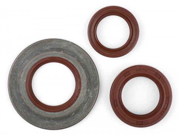 Oil Seal Set Engine BGM Pro, Fkm/viton® (e10/etahnol Resistant) Metal, Brown (extra Flat, 3.5mm)