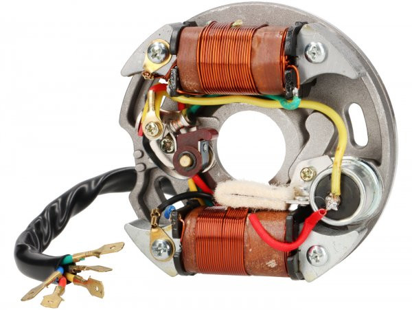 Ignition Rms Classic Stator (point Set Ignition, 5 Cables, 6v, 2 Coils, Short Point Set)