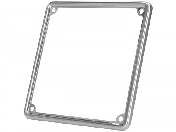 Decorative Frame For Licence Plate/number Plate Premium 170x170mm  English + Old Italian Version  Stainless Steel Polished