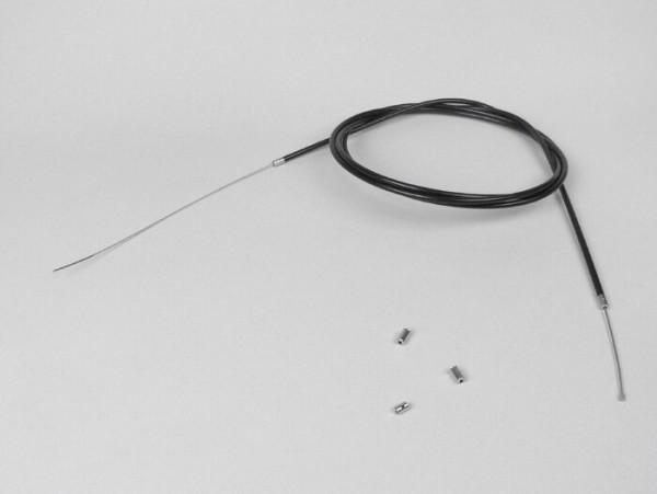 Universal Cable Set Ø=1,2mm X 2500mm, Hose= 2200mm, Nipple Ø=3,0mm X 3mm Used As Throttle Cable  Plaited Cable Ptfe  Black
