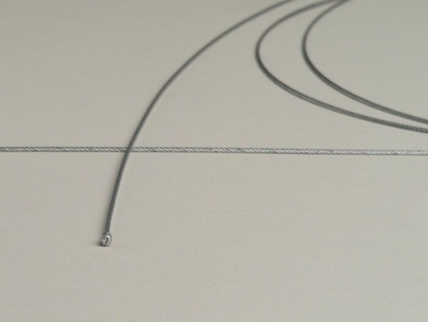 Universal Inner Cable Ø=1,2mm X 2500mm, Nipple Ø=3,0mm X 3mm Used As Throttle Cable  Plaited Cable