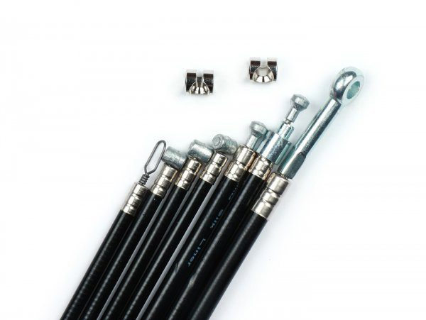 Cable Set BGM Pro, Silk Liner Vespa Prange (-1984)  Black