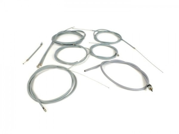 Cable Set Made In Italy Vespa V50  Ptfe Grey (incl. Speedo Cable)