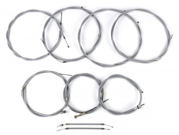 Cable Set Ptfe Vespa V50  (pe) Grey (incl. Speedo Cable)