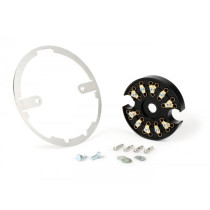 Mounting Ring For Headlight Incl. Distributor Moto Nostra Led Highpower  Ø=120mm  12v Dc (e9)  Lambretta Li (serie 3)