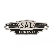 Seat Badge Lambretta S.a.t. Torino Extra Lusso  Black