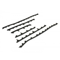 Footboard Strip Set, Black Piaggio