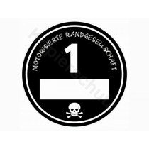 Sticker -Ø 80mm- ?Motorisierte Randgesellschaft?