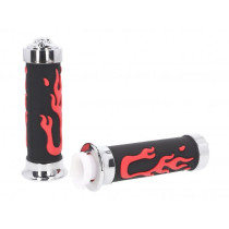 Handvaten set -101 OCTANE- Custom Flame rood
