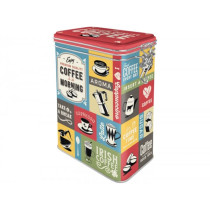 Kaffeedose, Aromadose -Nostalgic Art- "Coffee Collage" - 7.5x11x17.5cm (1.3l)