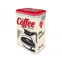 Kaffeedose, Aromadose -Nostalgic Art- "Strong Coffee Served Here" - 7.5x11x17.5cm (1.3l)