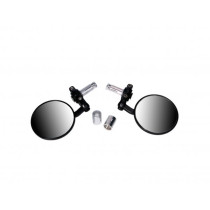 Stuureind spiegel Set Aluminium CNC -101 OCTANE- zwart rond