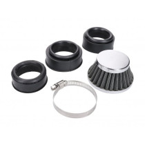 Luchtfilter -101 OCTANE- Powerfilter Shorty 44-54mm Chroom