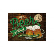 Magneet -Nostalgic Art- "Beer O'Clock Glasses" - 6x8cm