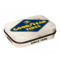Pillendose -Nostalgic Art- "Goodyear - Logo White" - 4x6x2cm