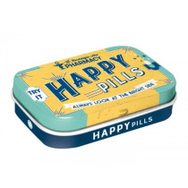 Pillendose -Nostalgic Art- "Happy Pills" - 4x6x2cm