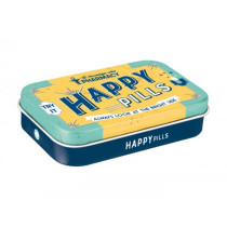 Pillendose, XL -Nostalgic Art- "Happy Pills" - 6x9.5x2cm