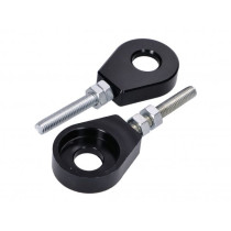 Radspanner / Kettenspanner Set -101 OCTANE- Aluminium zwart geanodiseerd 12mm