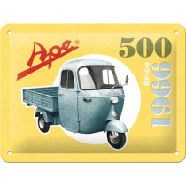 Reklameschild -Nostalgic Art- Ape "Ape 500 Since 1966", 15x20cm