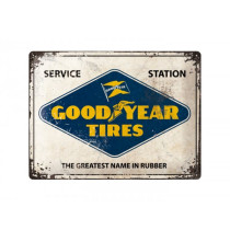 Reklameschild -Nostalgic Art- "Goodyear - Logo White", 30x40cm