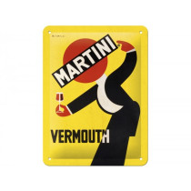 Reklameschild -Nostalgic Art- "Martini - Vermouth Waiter Yellow", 15x20cm