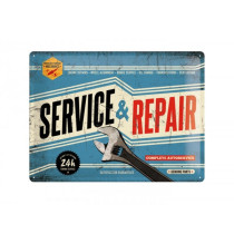 Reklameschild -Nostalgic Art- "Service & Repair", 30x40cm
