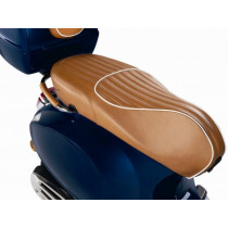 Buddy piaggio "luxury" Duozitbank Leder, Hellbraun, Keder wit