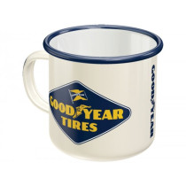 Tasse - Emaille-Becher -Nostalgic Art- "Goodyear", Ø=8cm x 8cm, 360ml
