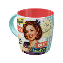 Tasse - Kaffeebecher -Nostalgic Art- "Did I just roll my eyes out loud", Ø=85mm x 90mm, 340ml