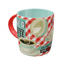 Tasse - Kaffeebecher -Nostalgic Art- "Have A Coffee", Ø=85mm x 90mm, 340ml