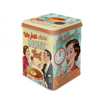 Teedose -Nostalgic Art- "Tea & Cookies Together", 7,5 × 7,5× 9,5cm