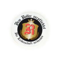 Sticker Ø 95mm „ Dem Roller Verpflichtet  Der Leidenschaft Verbunden“
