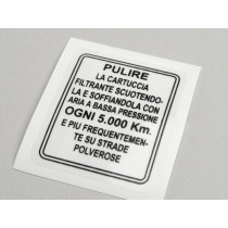 Sticker For Air Filter Lambretta  Italian
