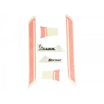 Sticker Set Piaggio "sprint", Red