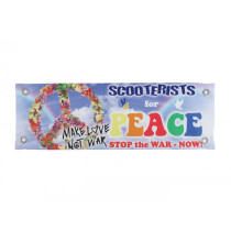 Beinschildbanner Scooterists For Peace -UKRAINE- Make Love Not War - 60 x 20 cm
